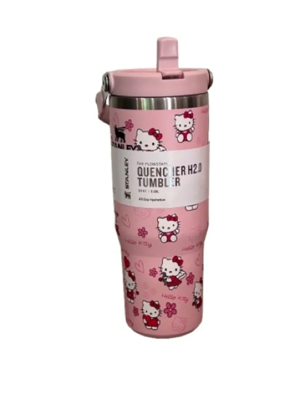 NWT Stanley Hello Kitty Quencher H2.O Tumbler Flowstate 30 oz All Day Hydration - Picture 8 of 8